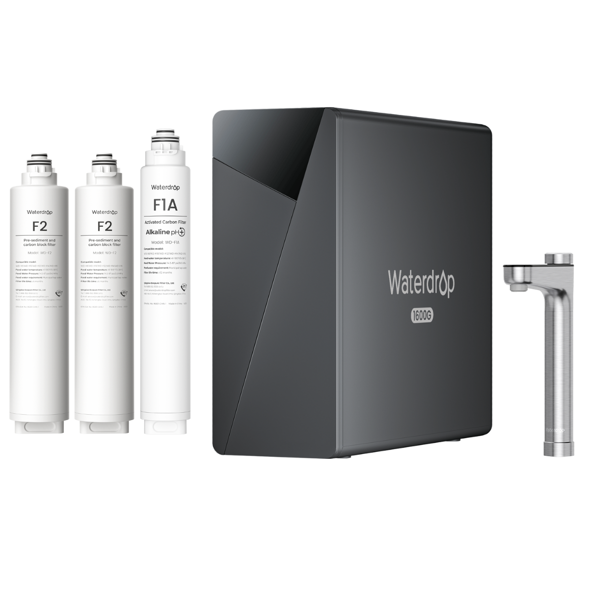 Waterdrop X16 Reverse Osmosis System with Replacement Filter Combo