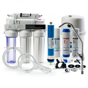 Aquati Domestic Under Sink 5 Stage Reverse Osmosis Drinking Water Filtration System Premium Tap