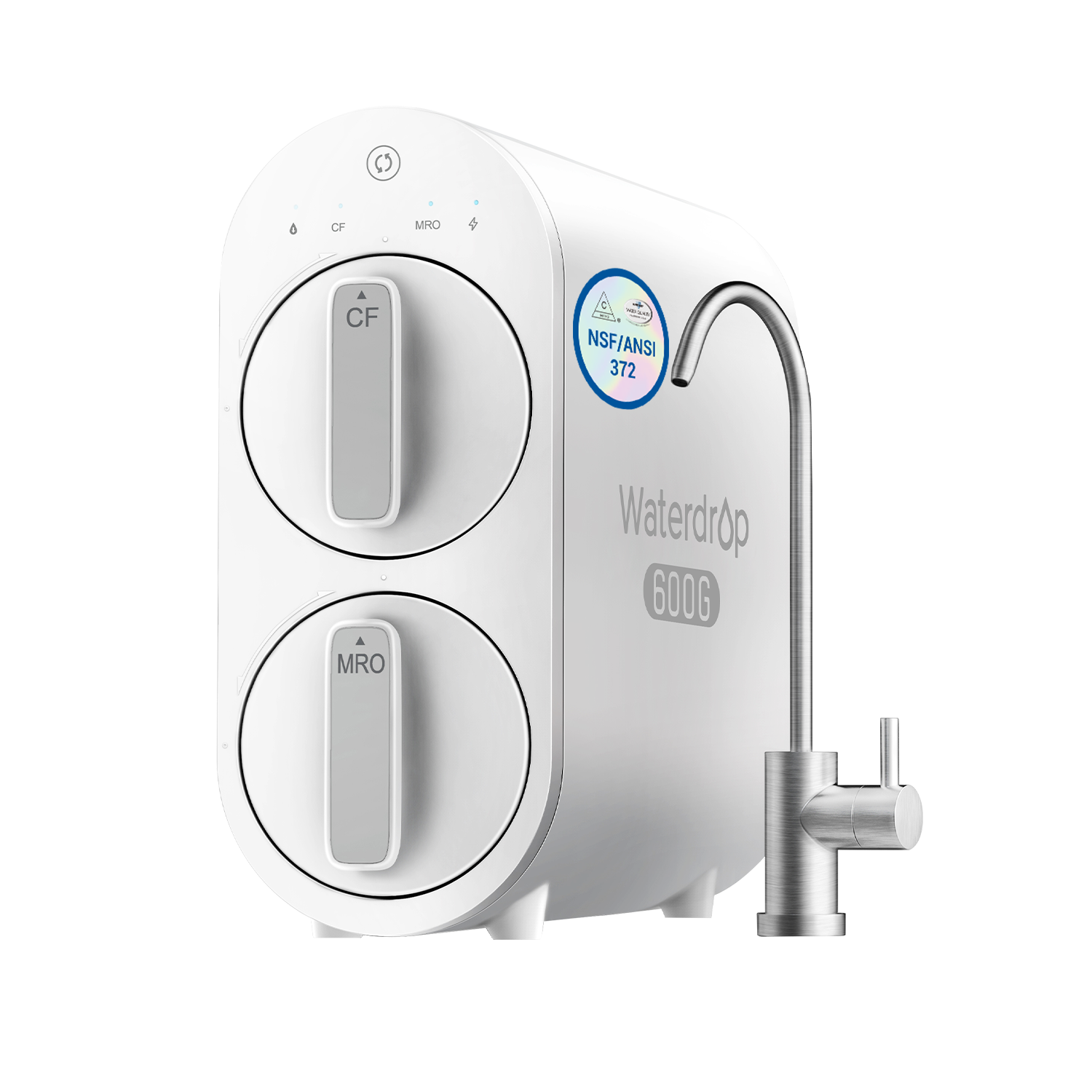 Waterdrop G2P600 Tankless RO Water Filtration System – 600 GPD Fast Flow for Home Use