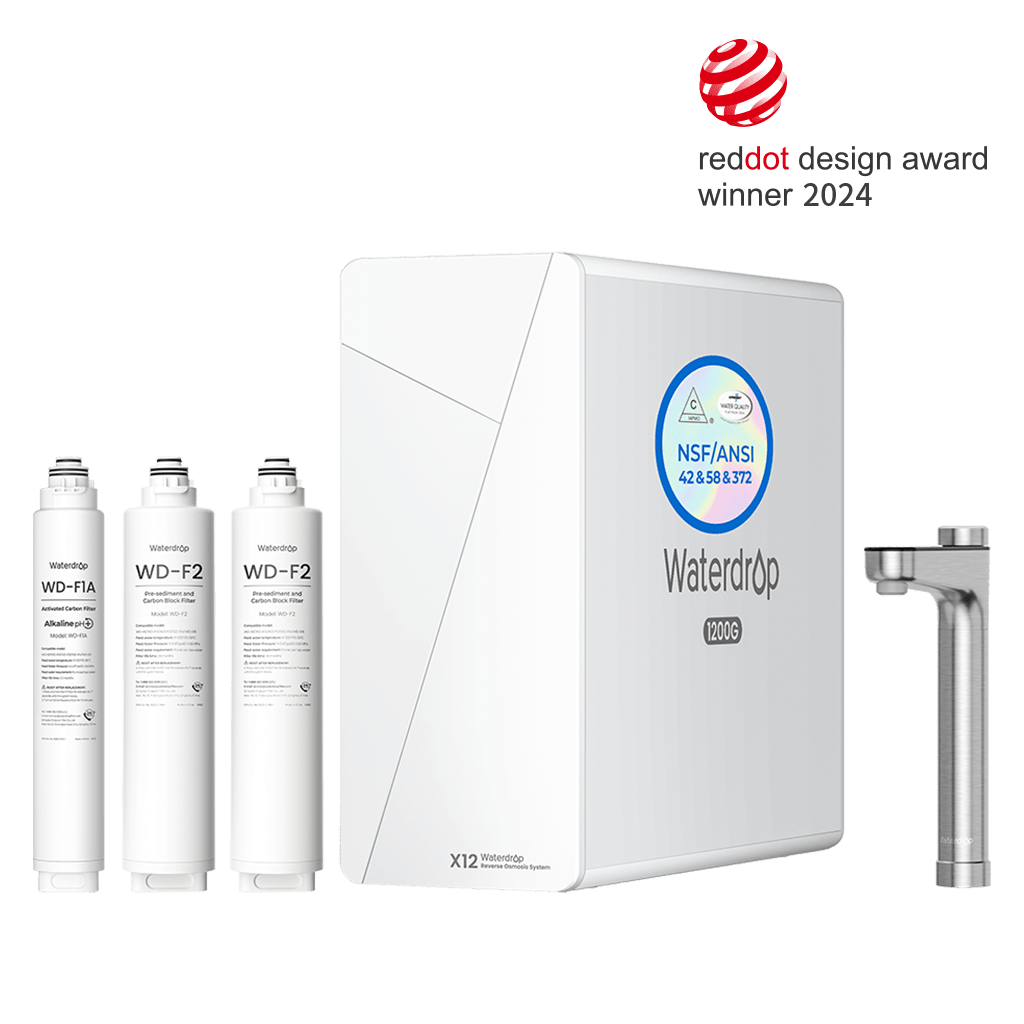Waterdrop X12 Alkaline Reverse Osmosis System with Replacement Filter Combo